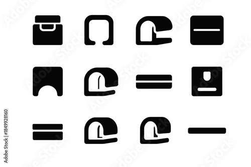 Snap clips plate icon vector stabilizer clip cavity latch tile slab cable