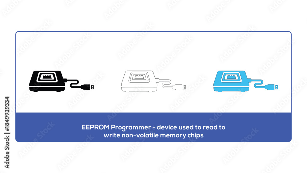 Obraz premium Eeprom programmer for reading and writing non-volatile memory chips