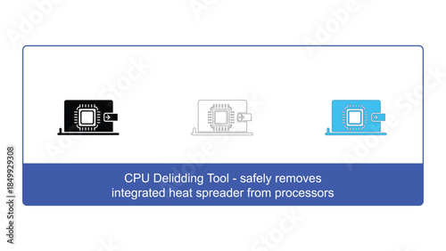 Cpu delidding tool for safely removing integrated heat spreader