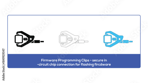 Firmware programming clips for secure in-circuit chip connection