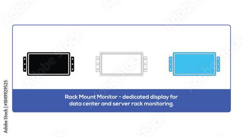 Rack mount monitor a dedicated display for data center and server rack monitoring
