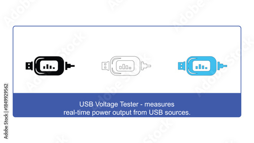 Usb voltage tester for measuring real-time power output