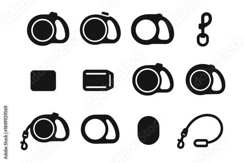 Icons bar stabilizer vector cavity piece leash retractable icon line housing arc