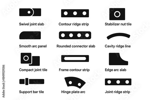 Sweeper joints frame icon line smooth connector joint hinge vector strip ridge