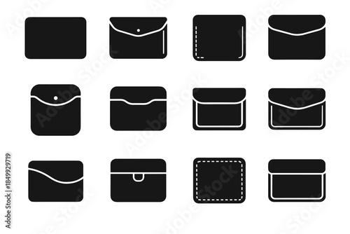 Tile vector base strip sleeve icon plate panel icons stabilizer flap leather