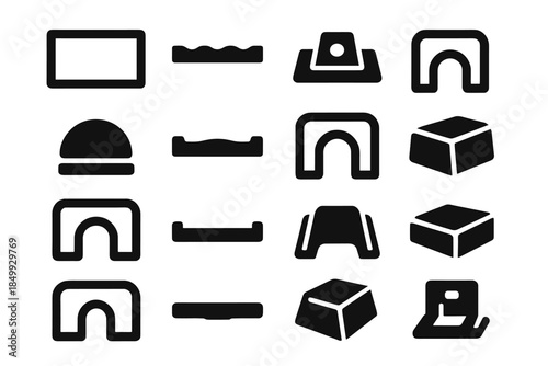 Holder slab vector water opening ridge icon icons smooth contour plate tile
