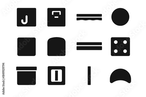 Strip compact vector icons stabilizer organizer icon contour ridge wall support panel