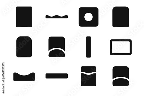 Tile divider vector frame smooth icon rack rounded contour compact spice line