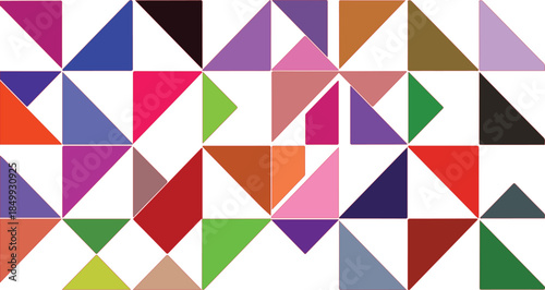 Colorful geometric triangles pattern background