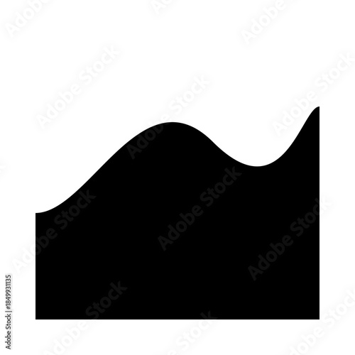 Abstract Waveform: The image showcases an abstract waveform in sleek black, its undulating form suggesting fluidity, rhythm, and dynamic movement.