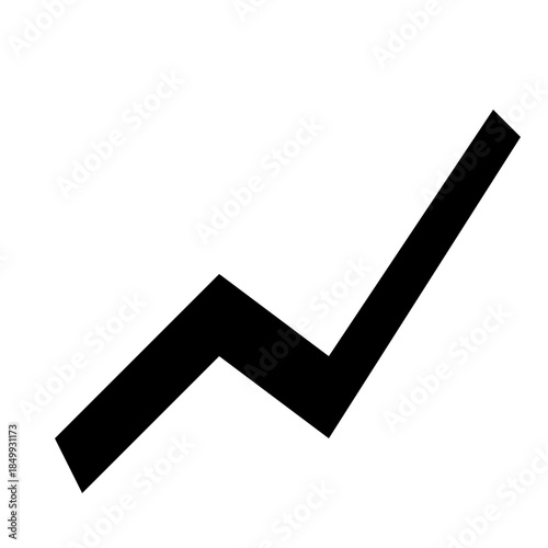 Ascending Business Graph: A concise representation of growth, progress, and financial success, suitable for business analysis and presentations.