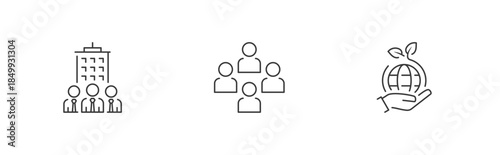 CSR Banner Icon Set containing corporate, social, responsibility vector icons