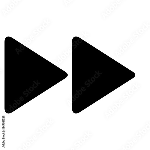 Forward Motion: A pair of bold, black forward arrows poised against a neutral canvas, conveying the essence of rapid advancement and progress.