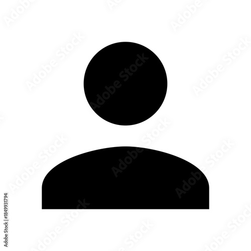 Silhouette User Icon: A simple yet impactful silhouette of a user, representing the essence of individuality and connection. This versatile icon conveys the core concept of user.