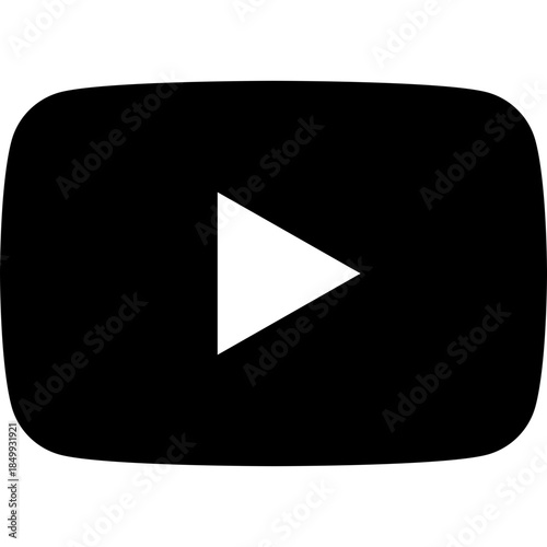 Play Icon: A sleek, modern design featuring a classic play symbol within a rounded rectangle.