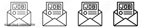 Job Offer Icon Set Different Style Collection