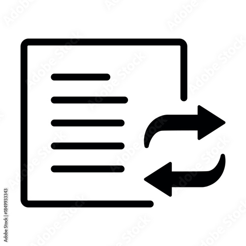 An illustration depicting a black icon of a neural network and artificial intelligence, and everything related to it, on a white background.