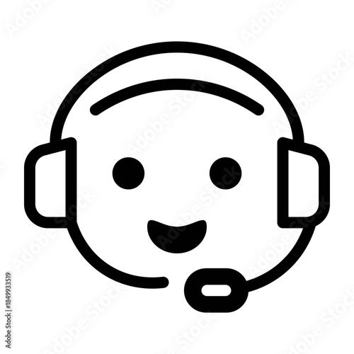 An illustration depicting a black icon of a neural network and artificial intelligence, and everything related to it, on a white background.