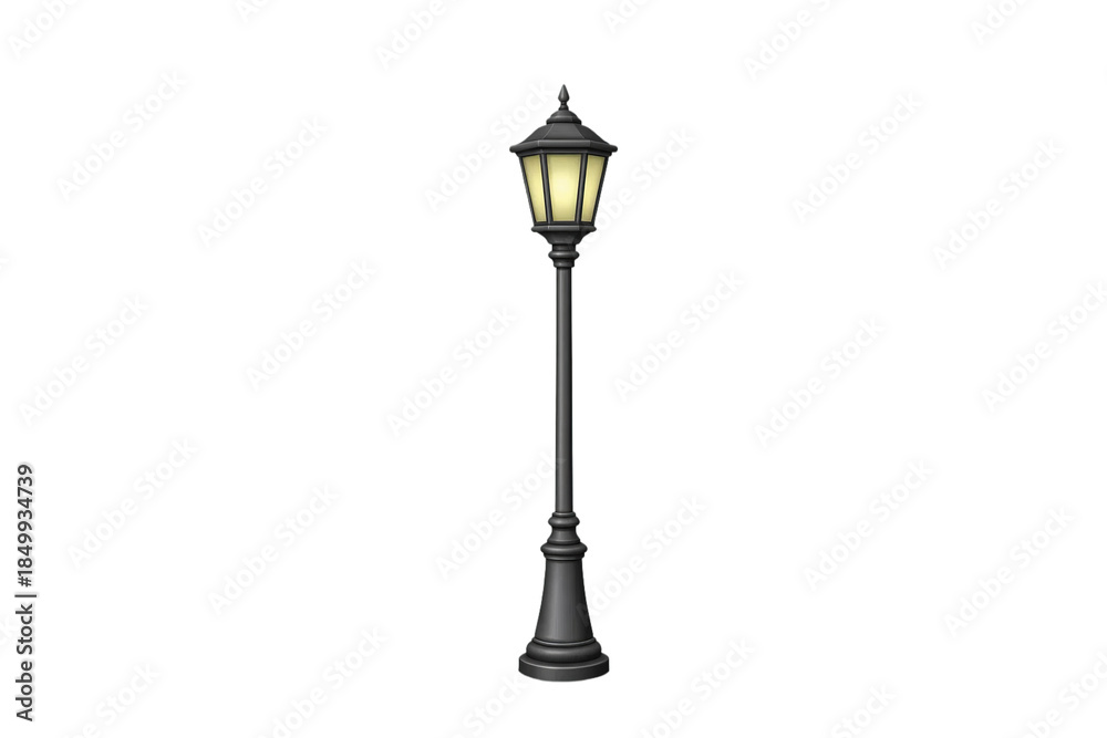 Fototapeta premium Ornate street lamp on transparent background