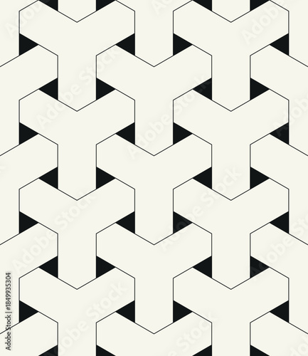 Vector seamless pattern. Modern stylish texture. Repeating geometric tiles with linear grid. Thin monochrome trellis. Trendy graphic design. Can be used as a swatch in illustrator.