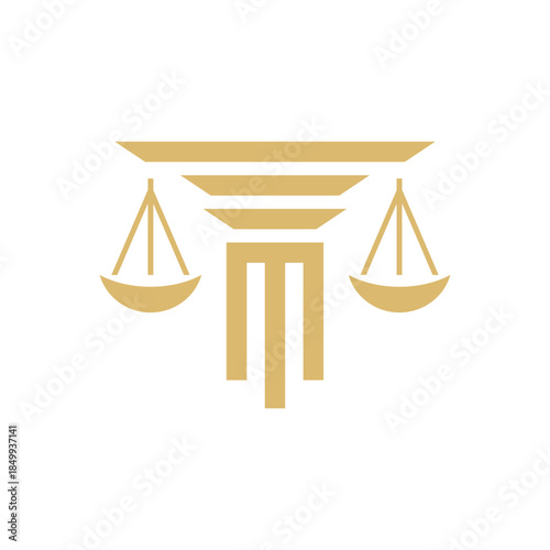Law logo scales justice law firm logo  justice lawyer logo vector design