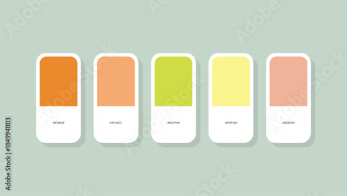 Pastel Spring Color Palette with HEX Codes – Minimal Flat Swatch Design Background