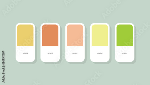 Pastel Spring Color Palette with HEX Codes – Minimal Flat Swatch Design Background