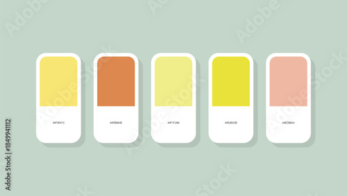 Pastel Spring Color Palette with HEX Codes – Minimal Flat Swatch Design Background