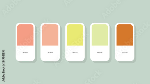 Pastel Spring Color Palette with HEX Codes – Minimal Flat Swatch Design Background