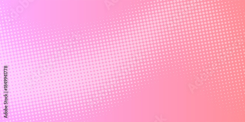 Retro comic gradient background. Cartoon pop art faded gradient pattern. Pink rose halftone pattern. Pixelated dotted texture overlay.