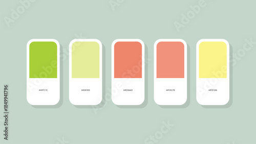 Pastel Spring Color Palette with HEX Codes – Minimal Flat Swatch Design Background