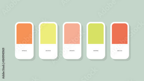 Pastel Spring Color Palette with HEX Codes – Minimal Flat Swatch Design Background