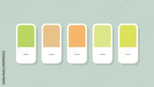 Pastel Spring Color Palette with HEX Codes – Minimal Flat Swatch Design Background