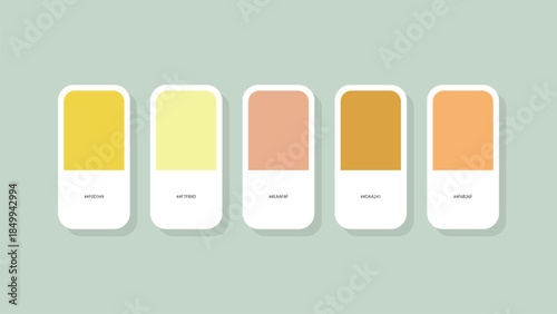 Pastel Spring Color Palette with HEX Codes – Minimal Flat Swatch Design Background