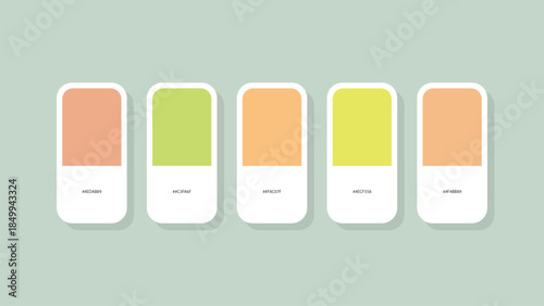 Pastel Spring Color Palette with HEX Codes – Minimal Flat Swatch Design Background