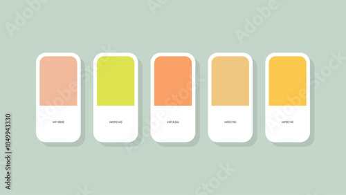 Pastel Spring Color Palette with HEX Codes – Minimal Flat Swatch Design Background