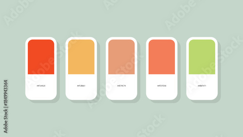 Pastel Spring Color Palette with HEX Codes – Minimal Flat Swatch Design Background