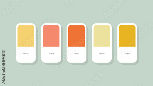 Pastel Spring Color Palette with HEX Codes – Minimal Flat Swatch Design Background