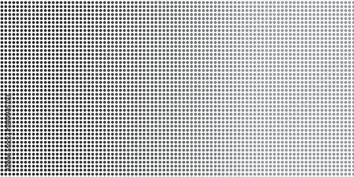 Half tone gradient. Dotted gradient, fine dot spraying and halftone dotted background seamless horizontal geometric pattern vector template set. vector illustration