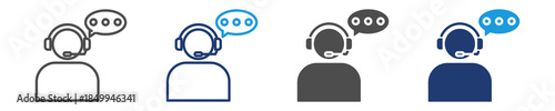 customer care icon set multiple icon