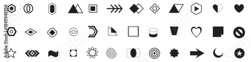 Minimal UI Icon Set Collection – Arrows, Shapes, Symbols and Interface Elements
