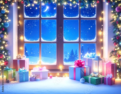 christmas tree with gift boxes