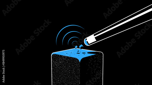 Pipette Dropping Liquid onto Surface Closeup.