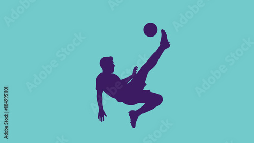 Abstract vector illustration of a black silhouette of a man and woman person dancing with action jump movement for fitness activity and sport art