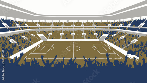 3D illustration of an abstract blue background featuring urban city buildings and a crowd of business people under a sky of glowing lines and lights3D illustration of an abstract blue background featu