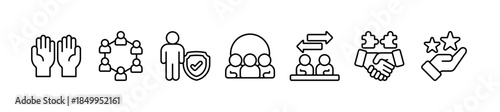 Social capital web banner icon vector illustration concept for interpersonal relationships with icons of participation, networking, trust, belonging, reciprocity, engagement, and value norms.
