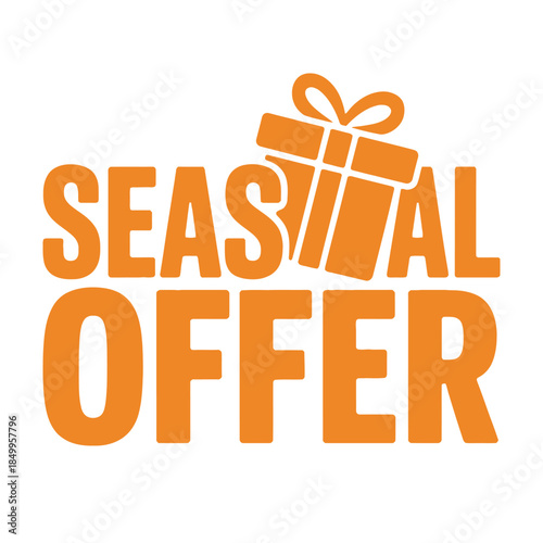 Seasonal offer with a gift box icon promotes a special deal or promotion