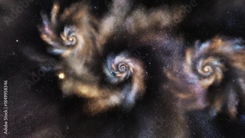 Cosmic dust forms swirling galaxies in deep space