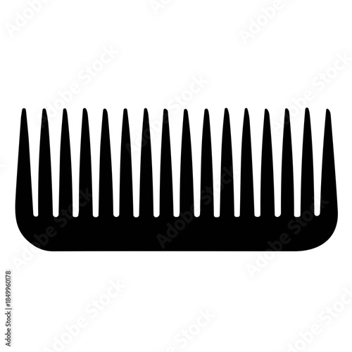 Large black comb with wide teeth, practical and stylish design