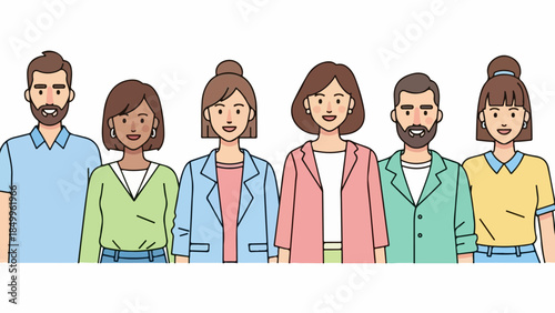 A diverse group of people of different ages and genders standing together, representing community and unity